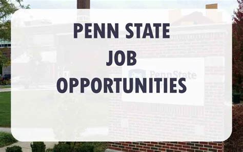 pennstate jobs|penn state job listing.